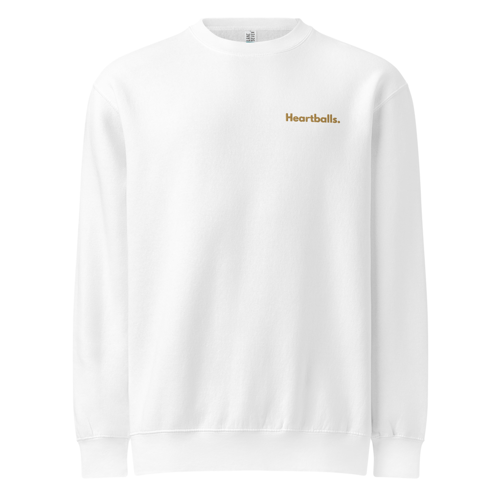 Organic Cotton Blend Heartballs Unisex Crew-Neck