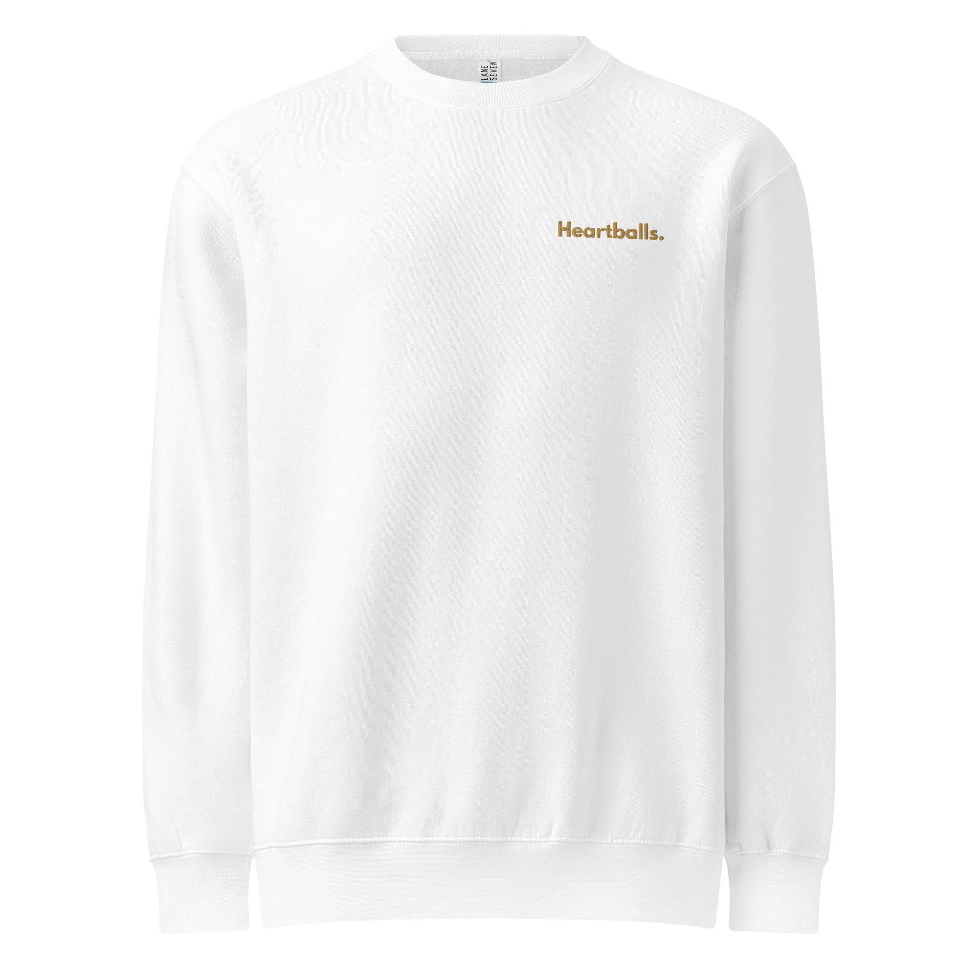 Organic Cotton Blend Heartballs Unisex Crew-Neck