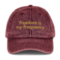 Freedom Is My Frequency - Washed Out Vintage Cap