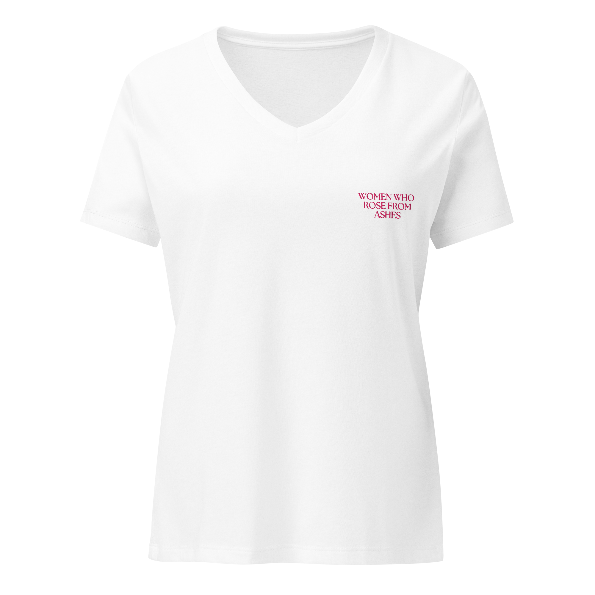 Women Who Rose From Ashes Women's V-Neck Tee